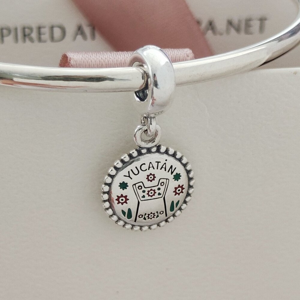 Pandora Yucatan Quintana Roo Dangle Charm Mayan World Pendant S925 Silver - Picture 8 of 8